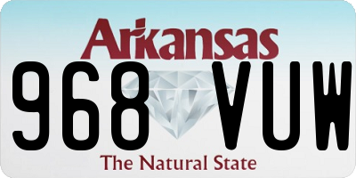 AR license plate 968VUW
