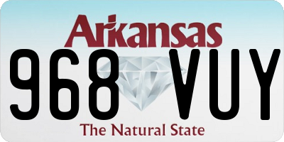 AR license plate 968VUY