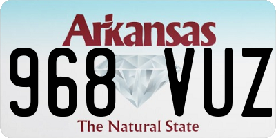 AR license plate 968VUZ