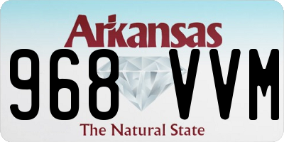 AR license plate 968VVM