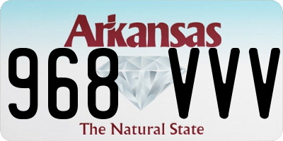 AR license plate 968VVV