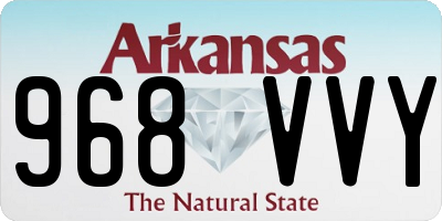 AR license plate 968VVY