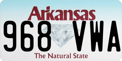 AR license plate 968VWA