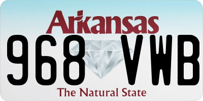 AR license plate 968VWB