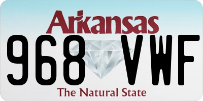 AR license plate 968VWF