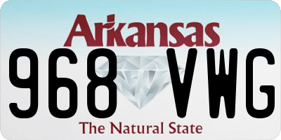 AR license plate 968VWG