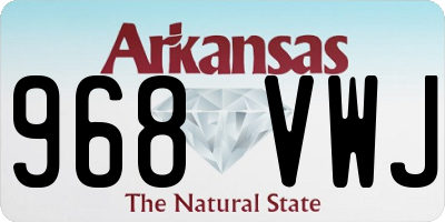 AR license plate 968VWJ