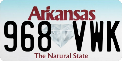 AR license plate 968VWK