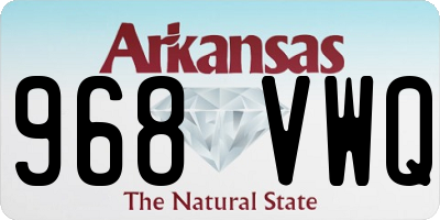 AR license plate 968VWQ
