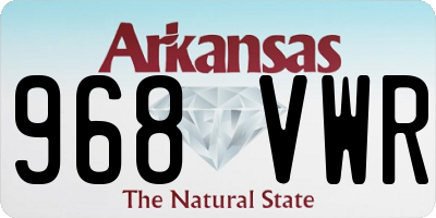 AR license plate 968VWR