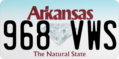 AR license plate 968VWS