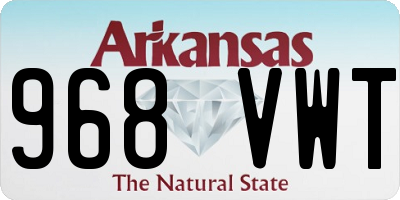 AR license plate 968VWT