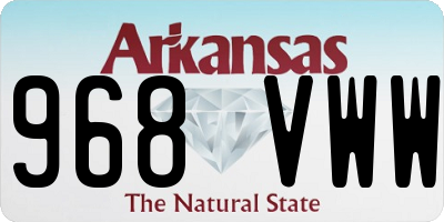 AR license plate 968VWW
