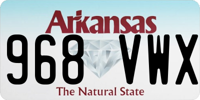 AR license plate 968VWX