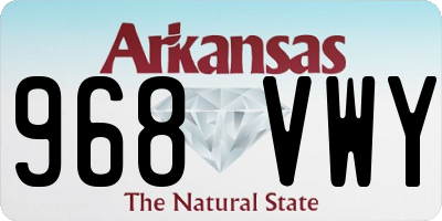 AR license plate 968VWY