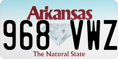 AR license plate 968VWZ