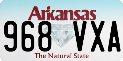 AR license plate 968VXA