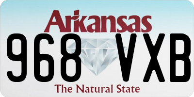 AR license plate 968VXB