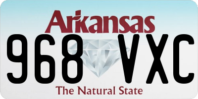 AR license plate 968VXC