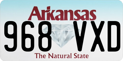AR license plate 968VXD