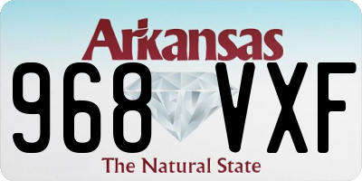 AR license plate 968VXF