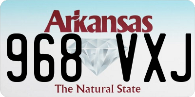 AR license plate 968VXJ