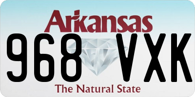 AR license plate 968VXK
