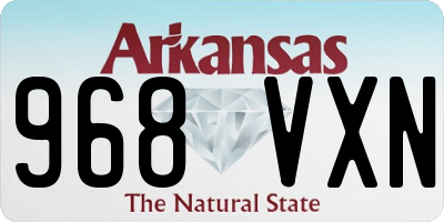 AR license plate 968VXN