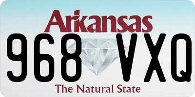 AR license plate 968VXQ