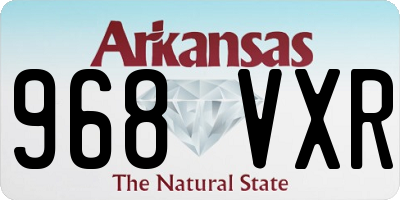 AR license plate 968VXR