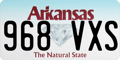 AR license plate 968VXS