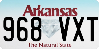 AR license plate 968VXT