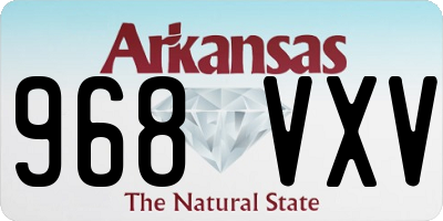 AR license plate 968VXV