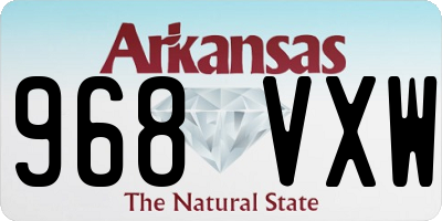 AR license plate 968VXW