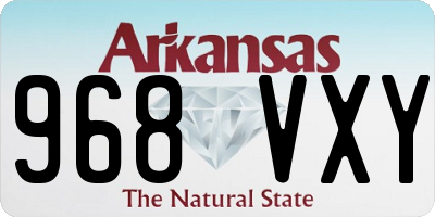 AR license plate 968VXY