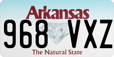 AR license plate 968VXZ
