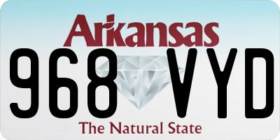 AR license plate 968VYD