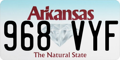 AR license plate 968VYF