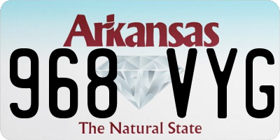 AR license plate 968VYG