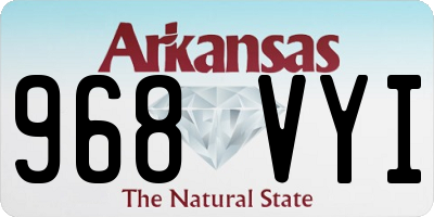 AR license plate 968VYI