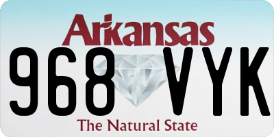 AR license plate 968VYK