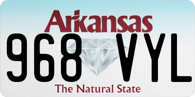 AR license plate 968VYL