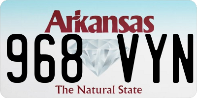AR license plate 968VYN