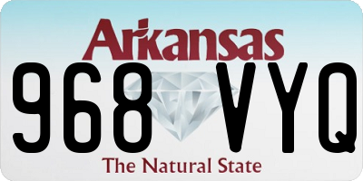 AR license plate 968VYQ
