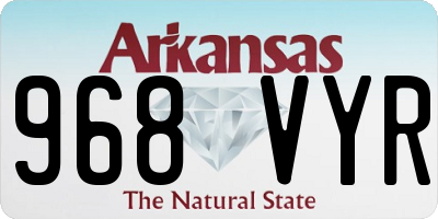 AR license plate 968VYR