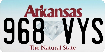 AR license plate 968VYS