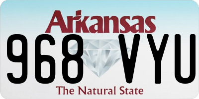AR license plate 968VYU
