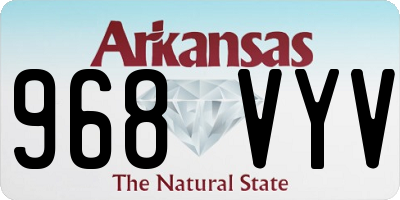 AR license plate 968VYV
