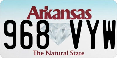 AR license plate 968VYW