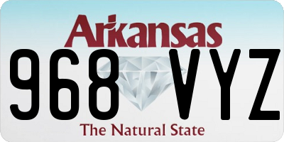 AR license plate 968VYZ